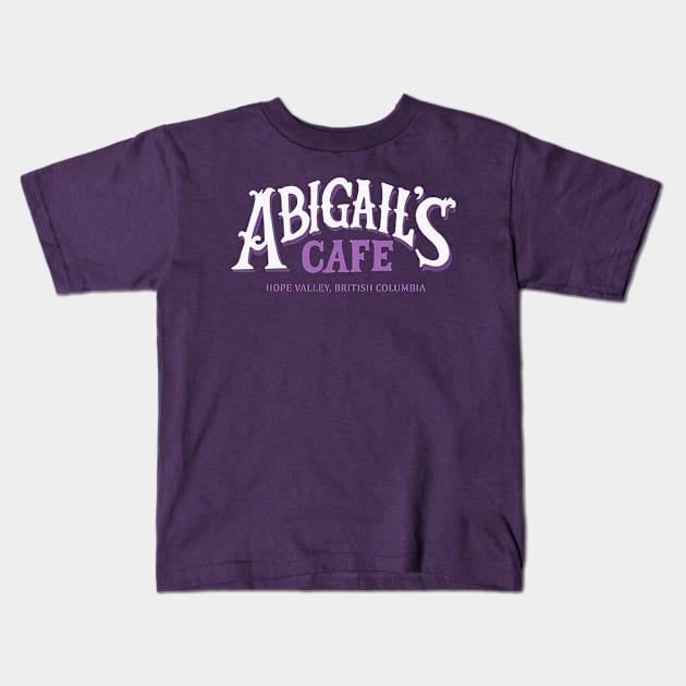 Abigail's Cafe - Purple Kids T-Shirt by Thinkerman